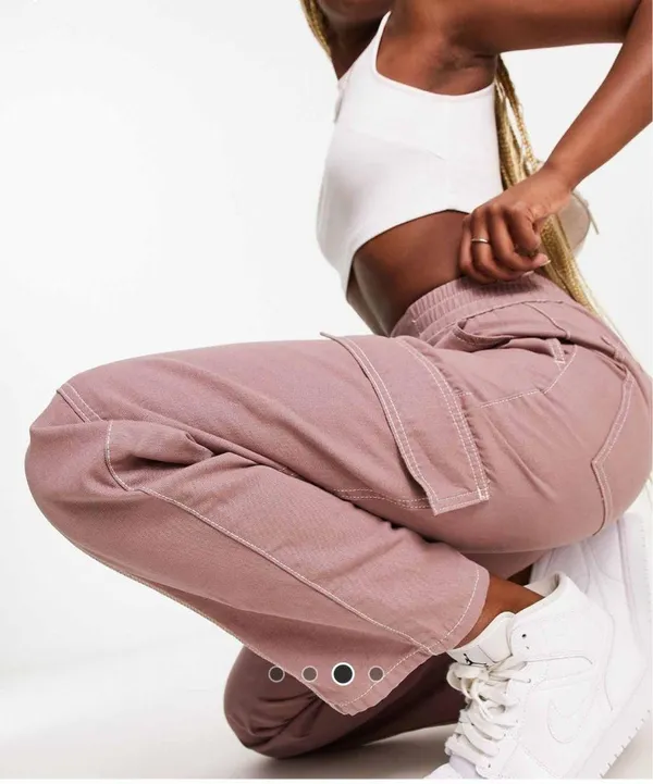 ASOS Pink Cargo Pants - Image 4
