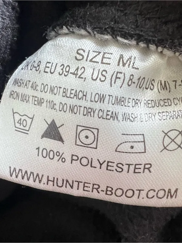 Hunter Fleece Tall Boot Socks in Black - Image 4