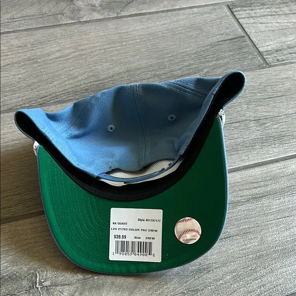 New Era Blue and Purple Snapback Hat - Image 3