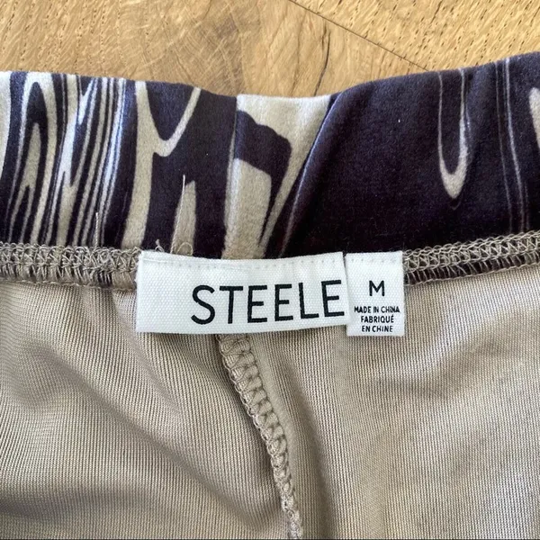 Steele Valerie Velvet Flare Pants in Swirl Pattern Brown - Image 6