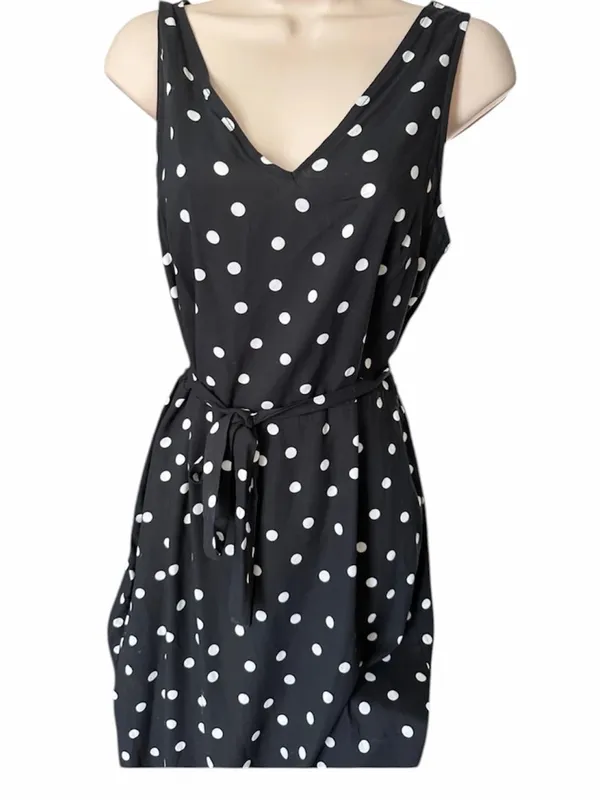 A New Day Black & White Maxi Dress XS Like New - Image 4