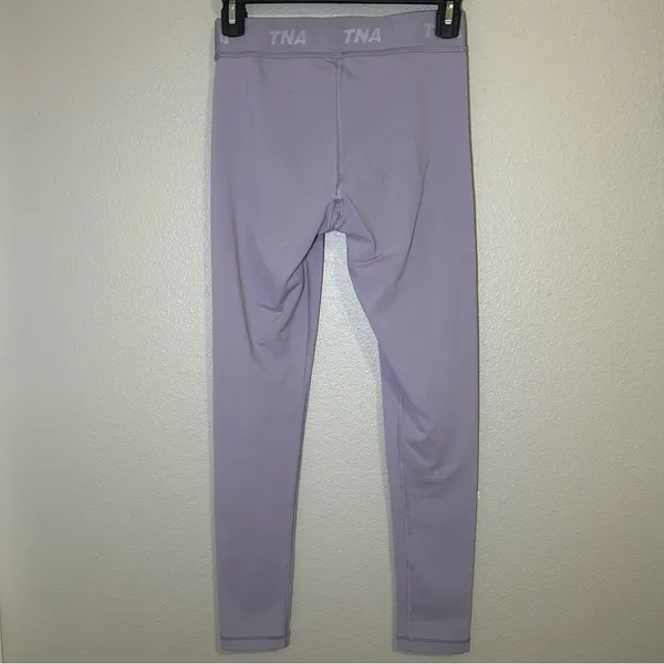 Aritzia TNA Purple Logo Mid Rise 7/8 Leggings Women’s Size Small - Image 5