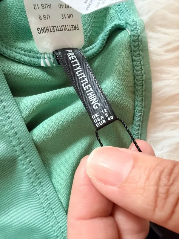 PrettyLittleThing Jade Mix & Match Square Neck Bikini Top US 8 - Image 3