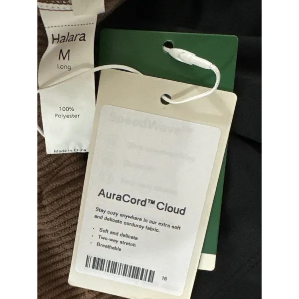 Halara AuraCord Cloud Brown Corduroy Skirt with Built-in Shorts Women M Long NWT - Image 10