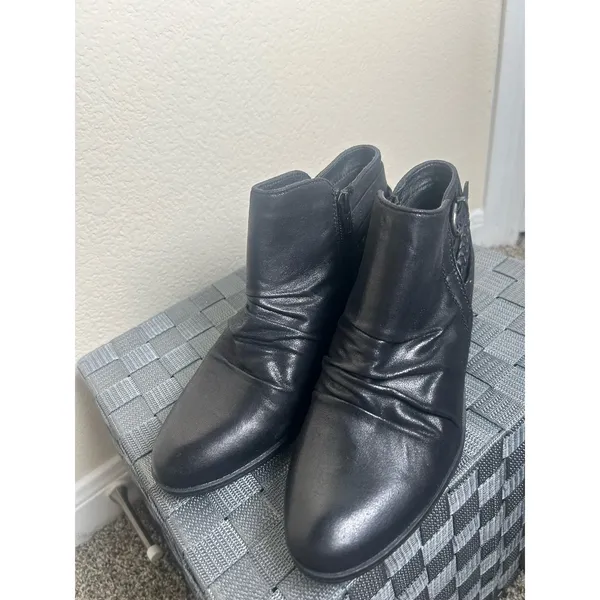 Naturalizer Boots Women's Size 7 Black Booties Autumn Preppy Casual Heeled Shoes - Image 13