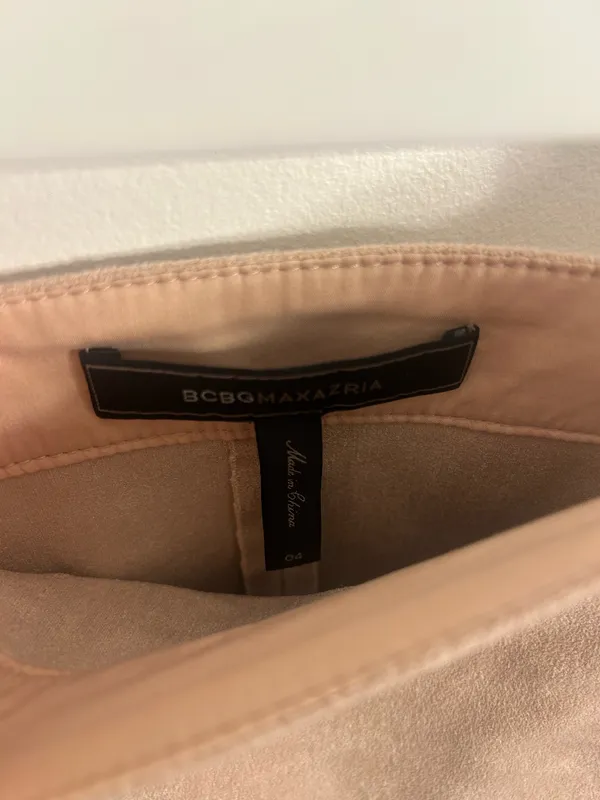 BCBG Suede Pink Mini Skirt - Image 4