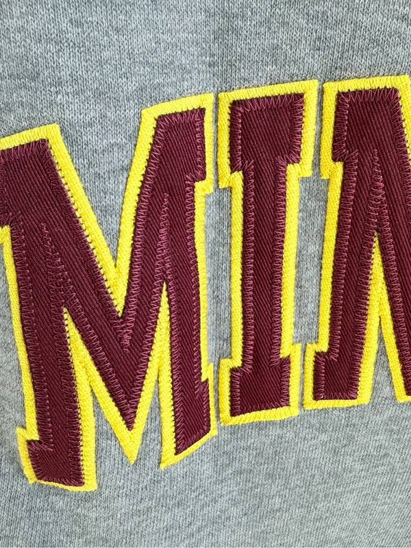 Minnesota Gophers Off-The-Shoulder Sweatshirt Gray - Image 4