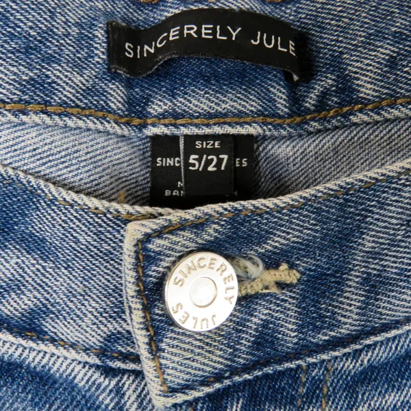 Sincerely Jules High Rise Wide Leg Jeans Medium Wash Baggy Denim Size 5 Size 27 - Image 4