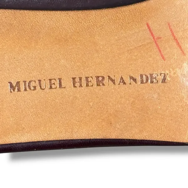 Vintage 80s Burgundy Leather Heels Size 7N Miguel Hernandez Bullock’s Spain‎ - Image 9
