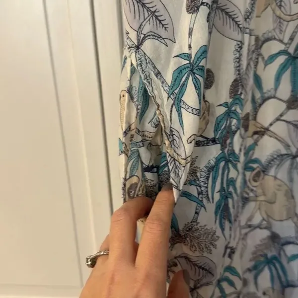 Roller rabbit Goan Forrest Jungle Print Kaftan dress coverup M/L - Image 6