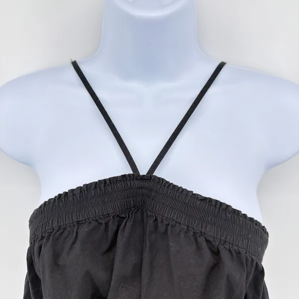 Rachel Parcell Black Halter Maxi Dress Smocked Waist Adjustable Straps L Large - Image 4