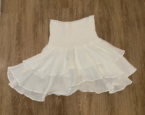 SheIn White Ruffle Skirt - Image 2