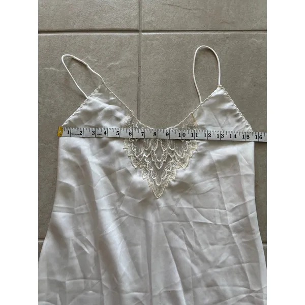 Ralph Montenero for Blanche Slip Nightgown Women Medium Ivory 1960s Vintage Lace - Image 5