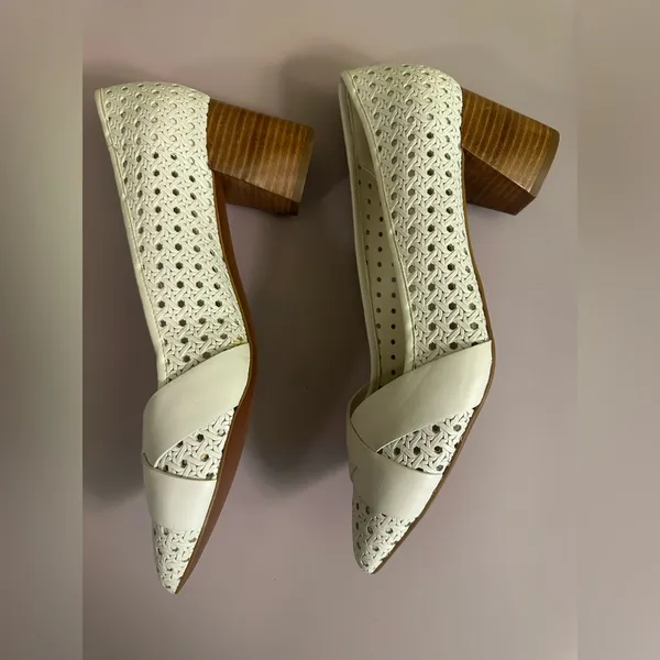 New Cole Haan white block heel dress sandals - Image 4