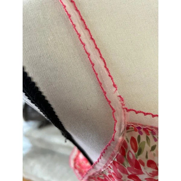 Josie Natori Pink & Red Ditzy Floral Lace Trim Cami Tank Lingerie Top - Image 3