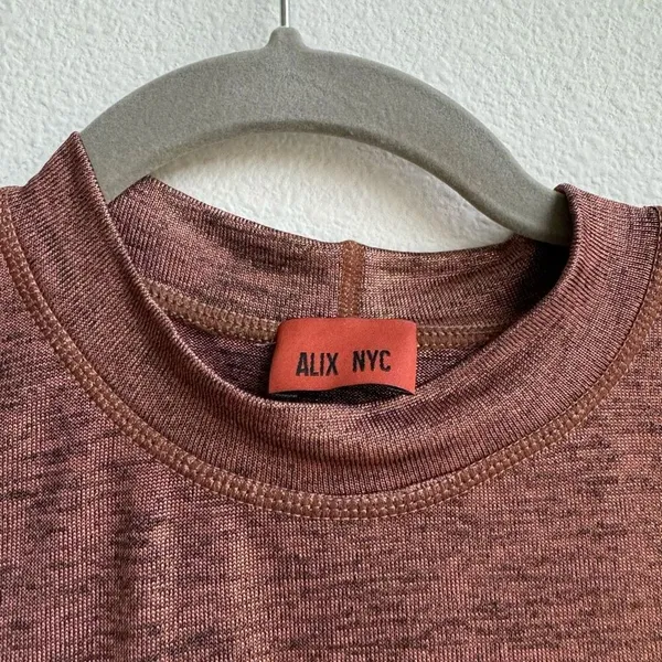 Revolve Alix NYC Bronze Gold Short Sleeve Bodysuit Blouse Size Small? medium? - Image 2