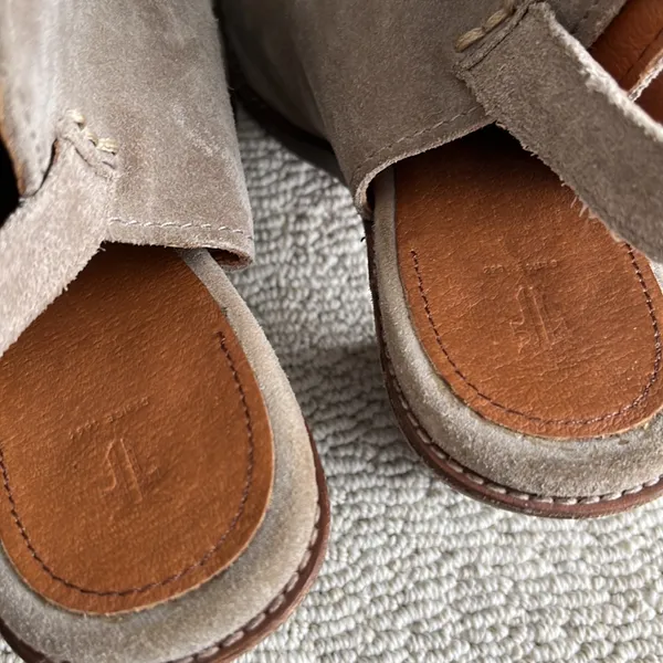Frye Courtney Ash Suede Peeptoe Sling Booties ⭐️ - Image 8