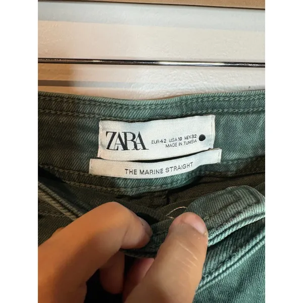 Zara deep teal Marine Straight jeans - Image 2