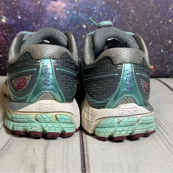 BROOKS RAVENNA DNA RUNNING ATHLETIC SHOES‎ Women’s Sz 7.5 AQUA/ GREY - Image 8