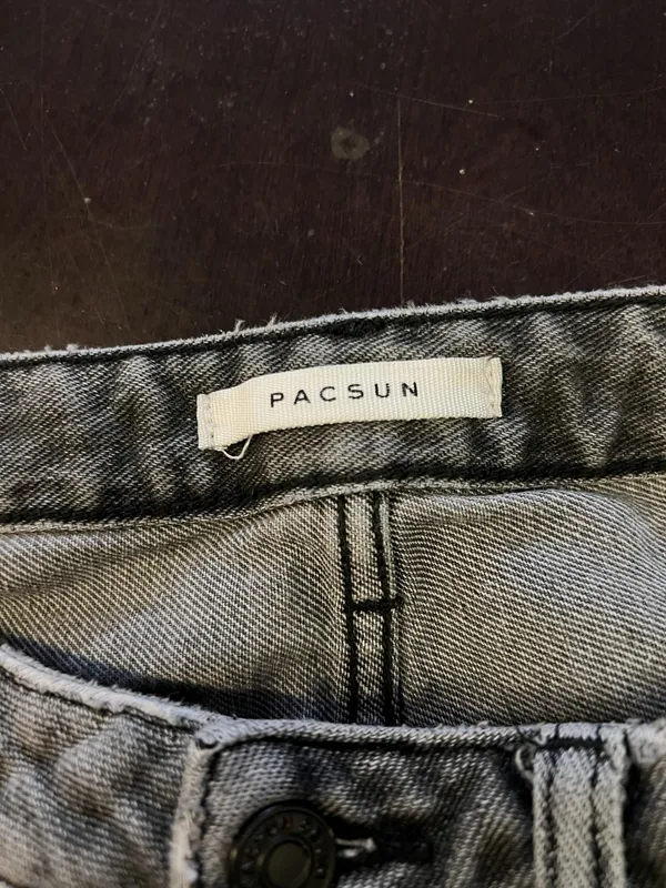 PacSun 90s Boyfriend Jeans Womens 27 Charcoal Gray High Rise Distressed Denim - Image 7