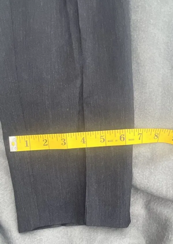 Liz Claiborne Collection Vintage 100% Wool Charcoal Grey Pant Suit Zip Jacket Si - Image 16