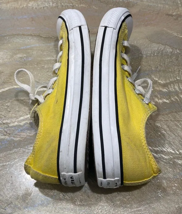 All Star Low Tops Lace Up Yellow Sneakers Women’s 8 (Please Read Description) - Image 11