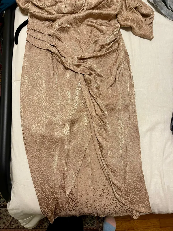 DO+BE Champagne Midi Dress One Shoulder - Image 3