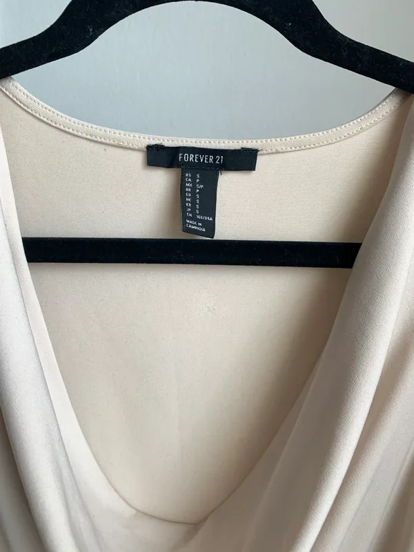 Forever 21 Beige Cowl Neck Bodysuit - Image 7