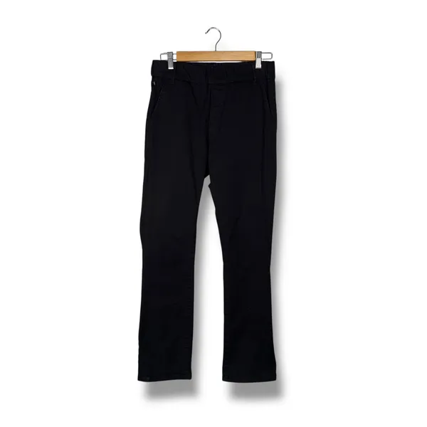 Flog Black Elastic Waist Twill Pants‎ Size 29 Relaxed Fit Casual Trousers - Image 2