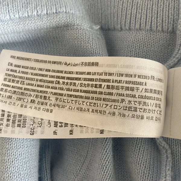 Abercrombie & Fitch Open Front Cardigan With Pockets and Logo Light Blue Size‎ S - Image 10