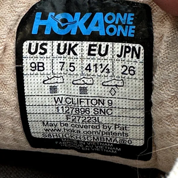 Hoka One One Clifton 9 Running Shoes MetaRocker Walking Sandstone Cream Pink 9B - Image 6