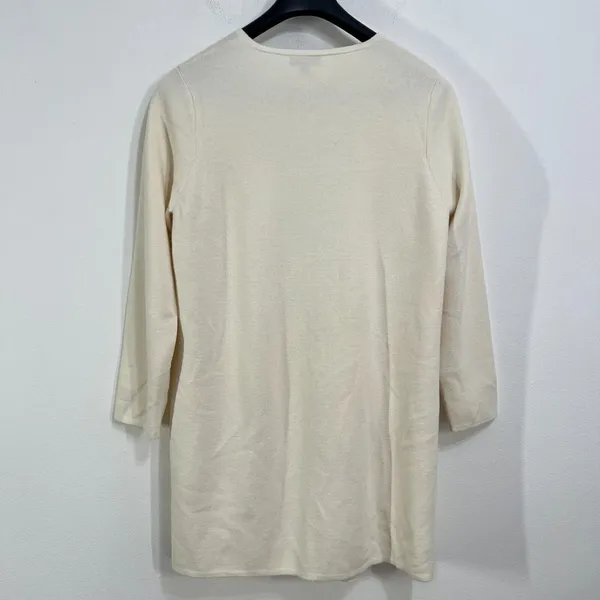 J Crew 365 Juliette Collarless Sweater‎ Blazer XL Open Front Wool Blend Cardigan - Image 3