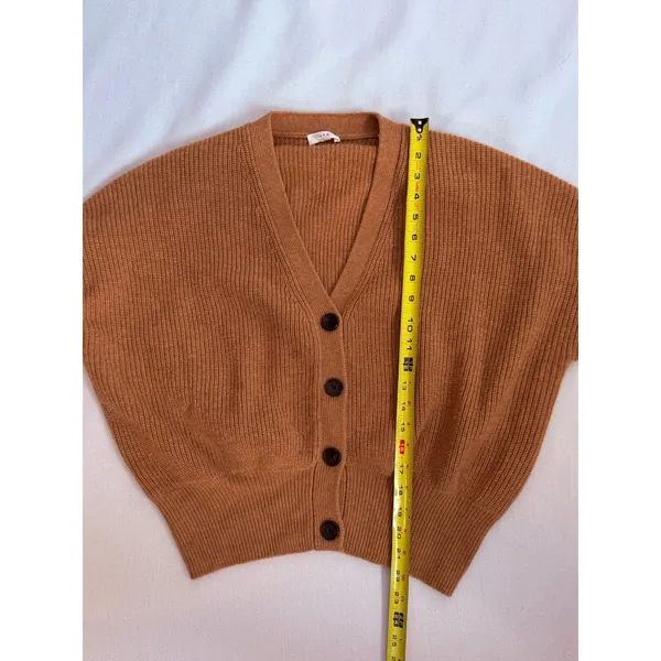 ALC Frank Peters Boxy Fit Merino Wool Rib-Knit Cardigan size medium - Image 5