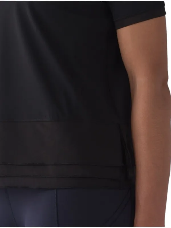 Lululemon Sole Training Short Sleeve Black Workout Hiking Top - Image 3
