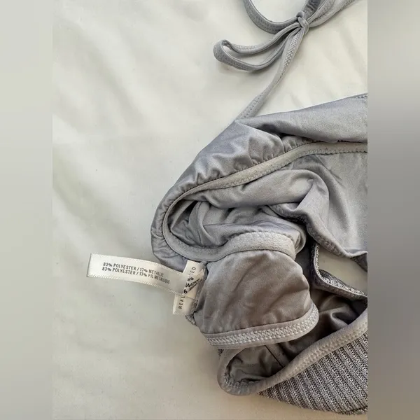 Aerie Real Obsessed Halter Bralette - Metallic/Silver - S - Image 11