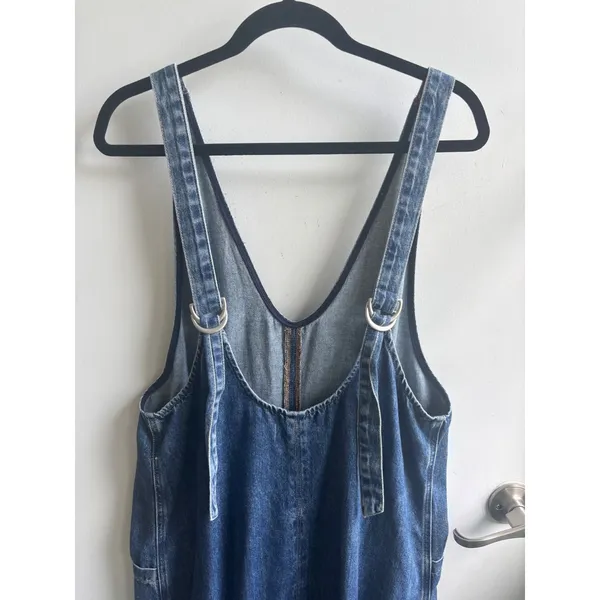 We The Free Free People High Roller Denim‎ Jumpsuit small boho Oversized layered - Image 6
