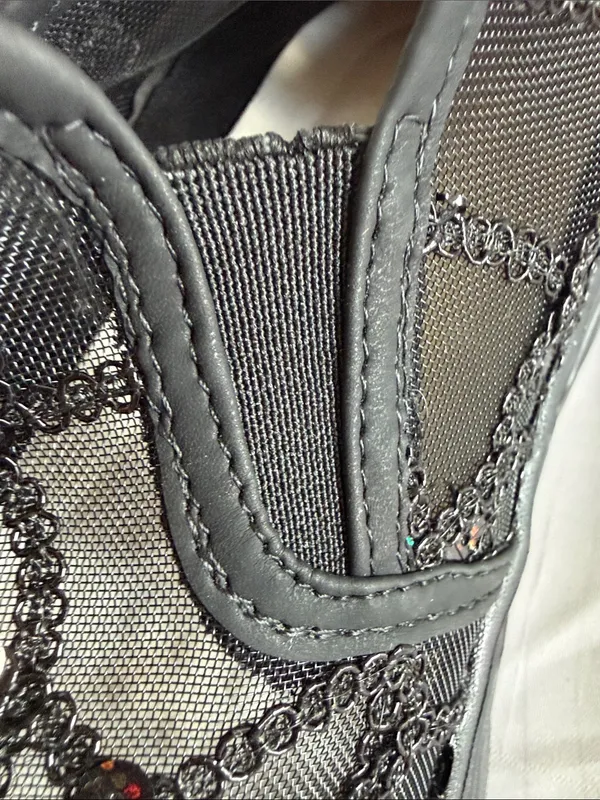 Source Unknown Black Beaded Mesh Slip-On Sneaker - Image 12