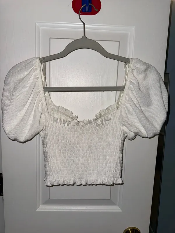 Altar'd State White Puff Sleeve Top - Image 2