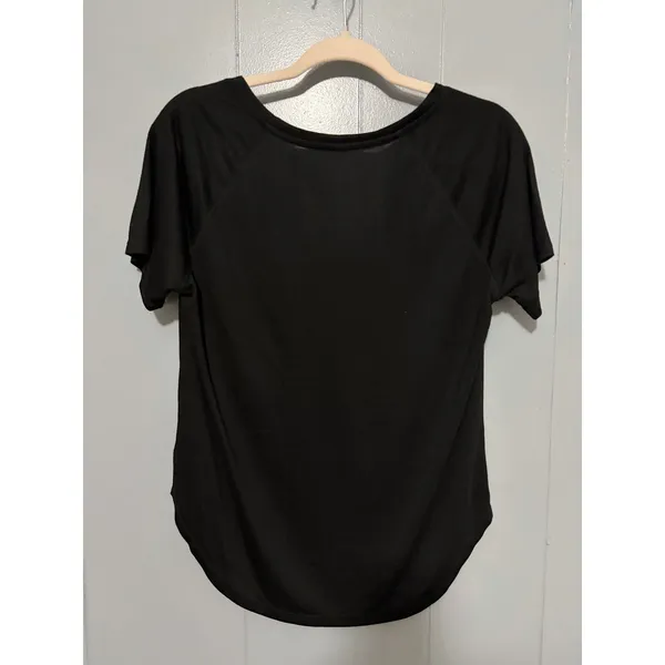 NEW Disney Parks Disneyland Black Minnie Bow Ears Sequin Glitter T-shirt S - Image 5