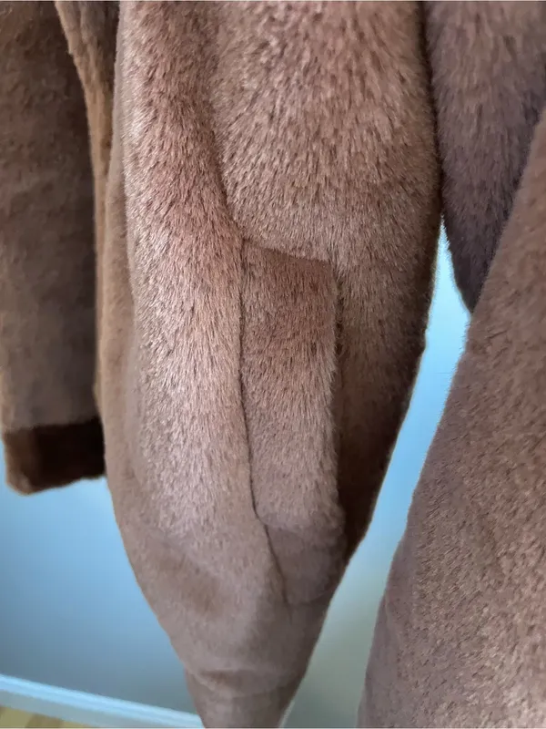 aerie Plush Teddy Jacket in Brown Size S - Image 5