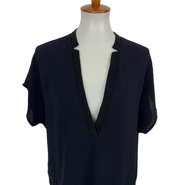 ASTR Dress Medium Sleeveless Navy V Neck Formal Cocktail Evening Party - Image 2