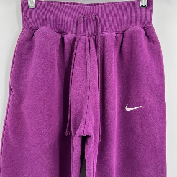 Nike Phoenix Fleece Women's Small High‎ Waisted Oversized Sweatpants Hot Fuchsia - Image 3