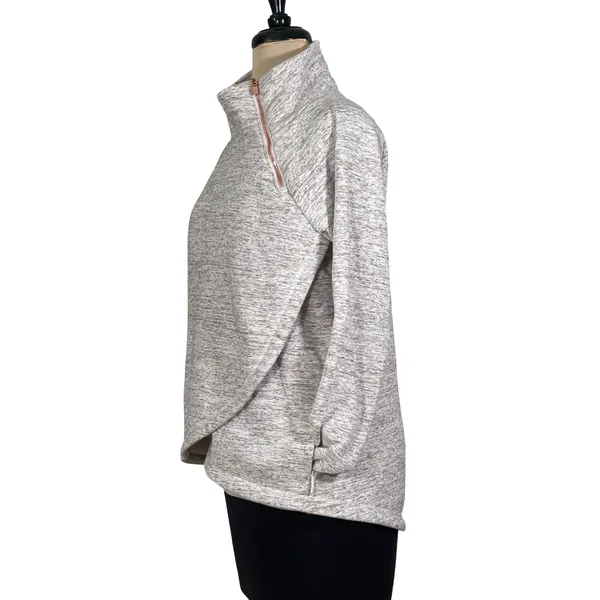 Athleta Cozy Karma Asymmetrical Zip Pullover Small - Image 3