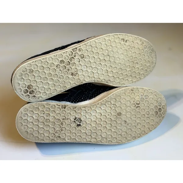 Adidas Gazelle Black Silver Metallic Women's Size‎ 6.5 Lace Up Tennis Shoe Logo - Image 6