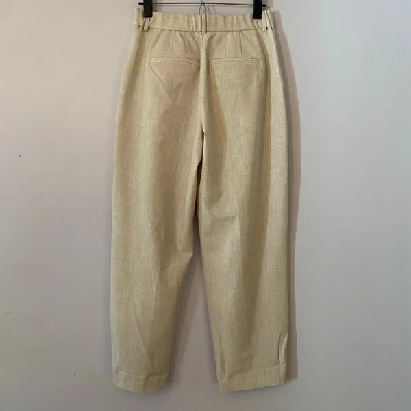 NWT Abercrombie & Fitch Cream High Rise Taper Leg Dress Pants Workwear Preppy - Image 7