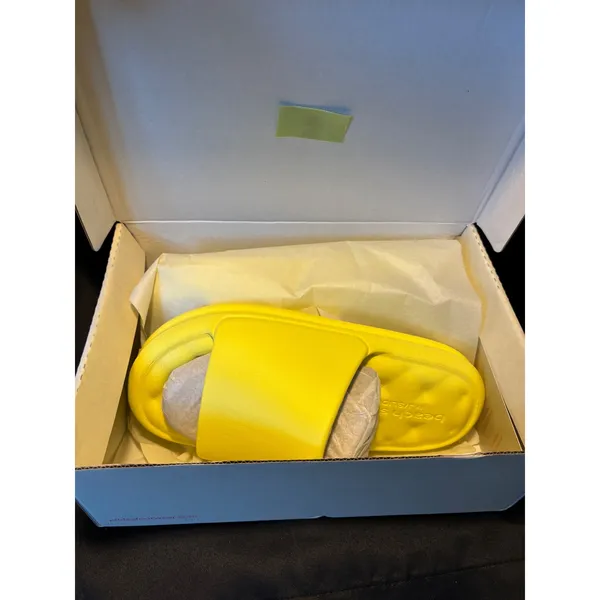 J/Slides Serene Beach Slides Yellow EVA Platform Sandals Mens 8 Womens‎ 10 - Image 6