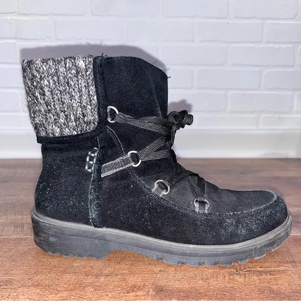 BareTraps Leather Fur-Lined Lace-Up Boots - Image 5
