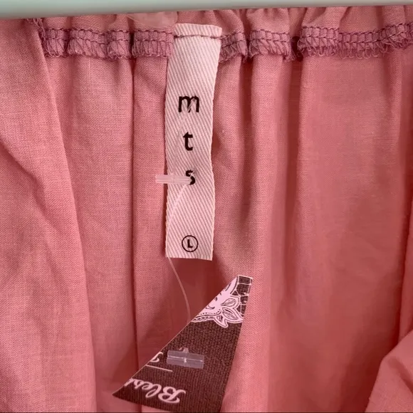 3/$25 - NWT MTS pink‎ off the shoulder flowy top - Image 2