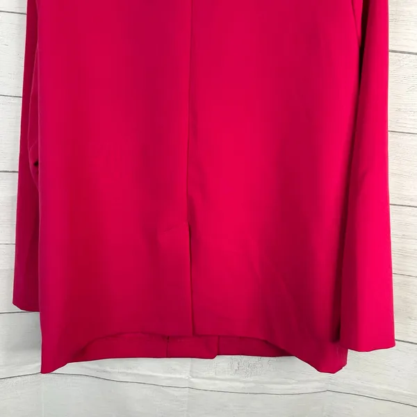 Old Navy Women S Berry Pink Relaxed Unlined Blazer 2 Button Workwear Jacket - Image 6
