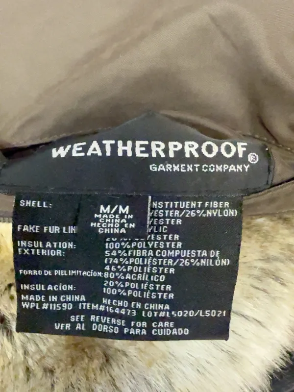 Weatherproof Reversible Faux Fur Vest Brown Beige Size M - Image 7